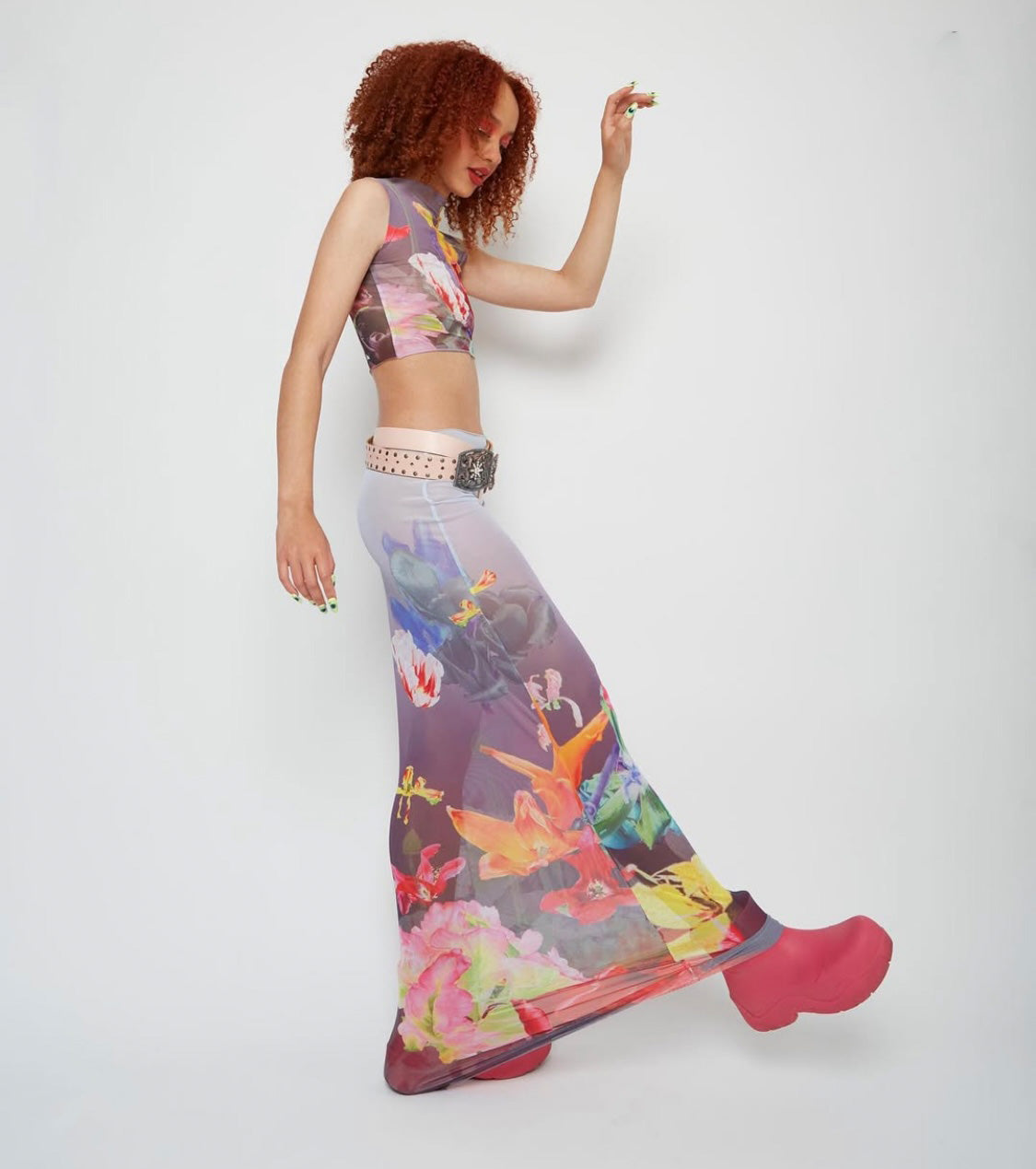 Kiara sheer maxi skirt