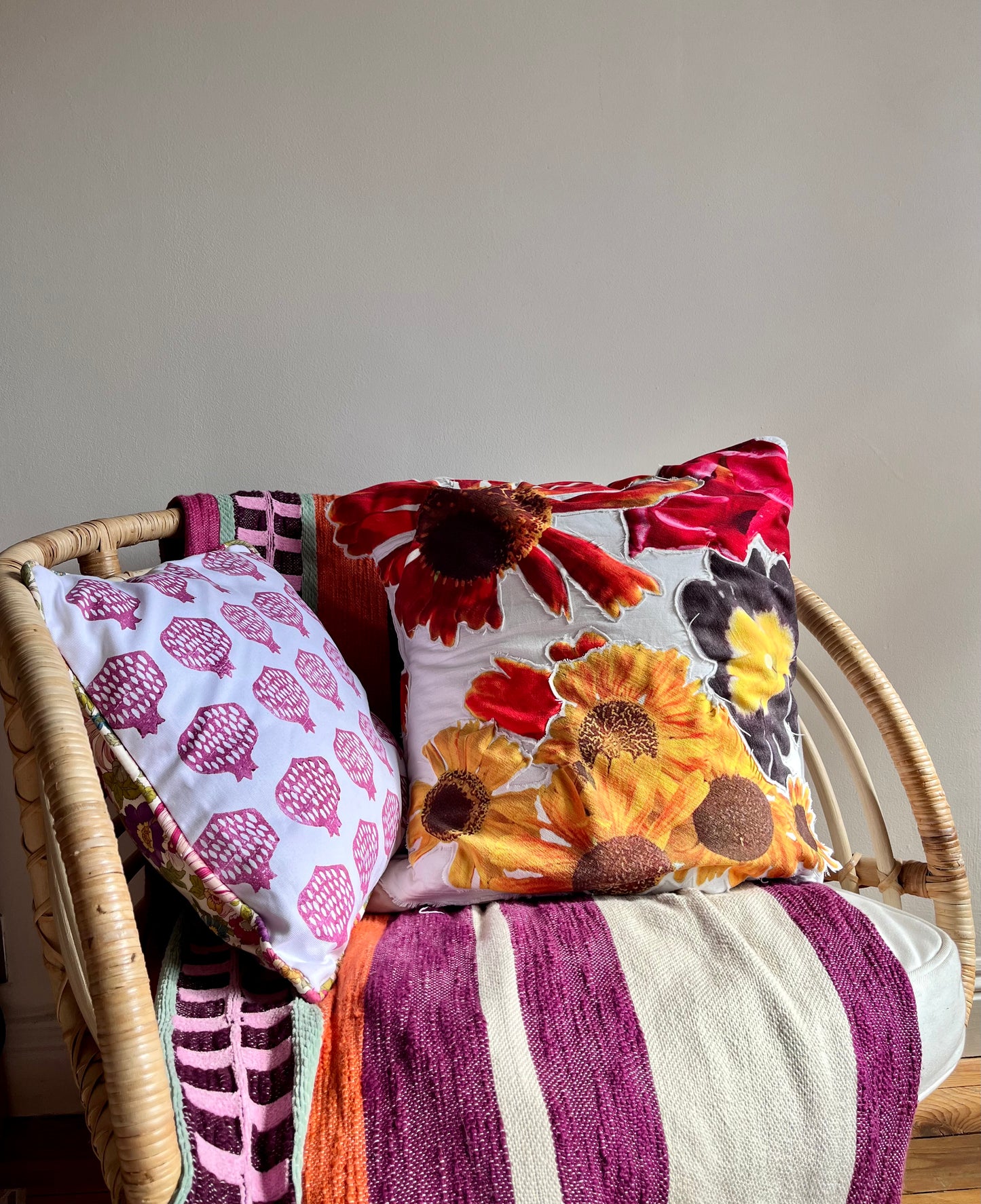Sticker Book Cushion Cover (Sunflowers)