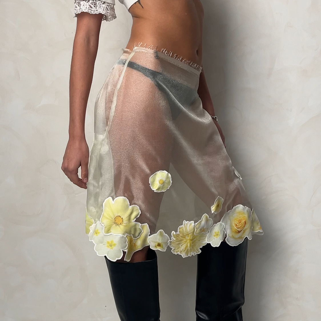 Butter yellow sheer slip