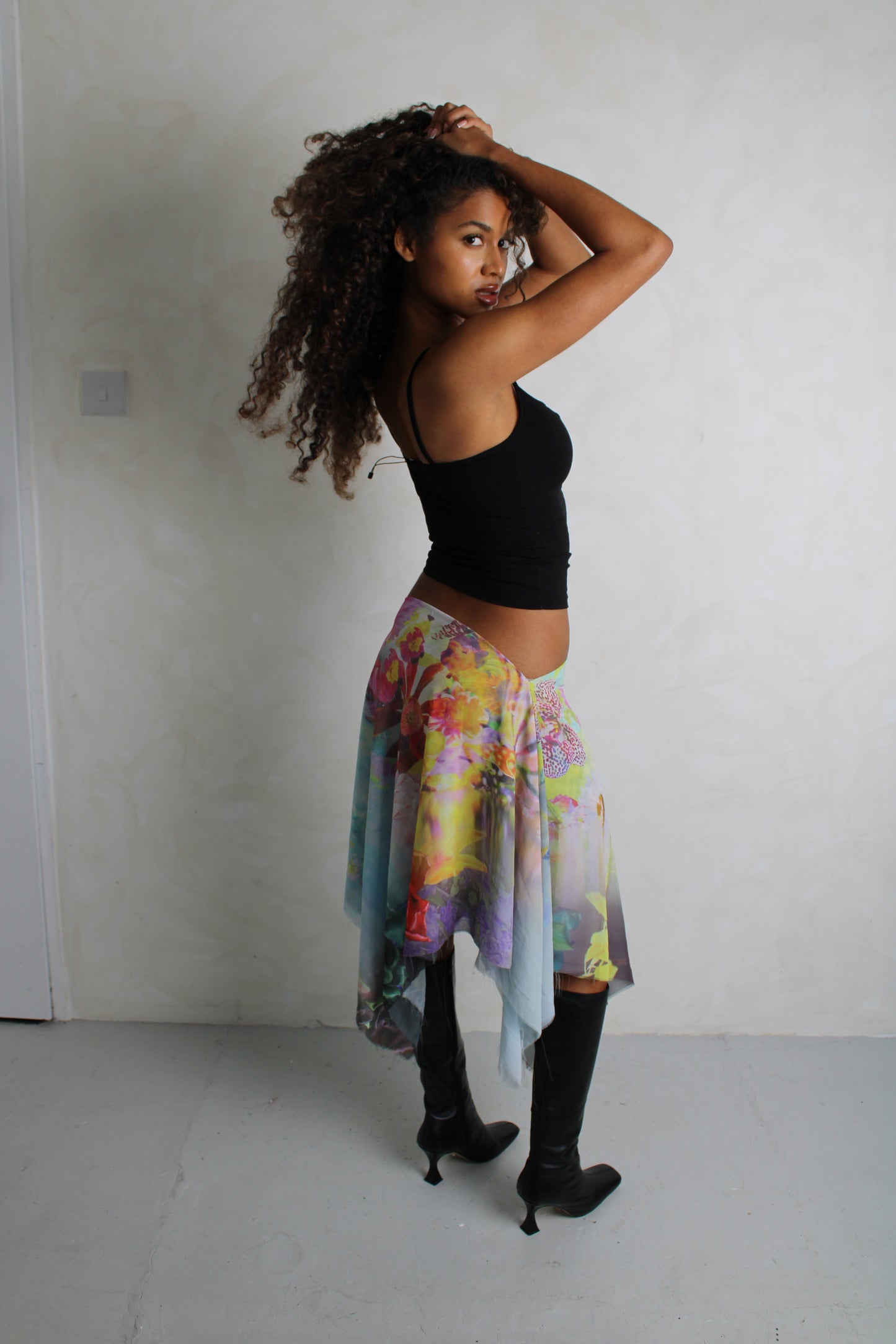 Washed out asymmetric fairy skirt