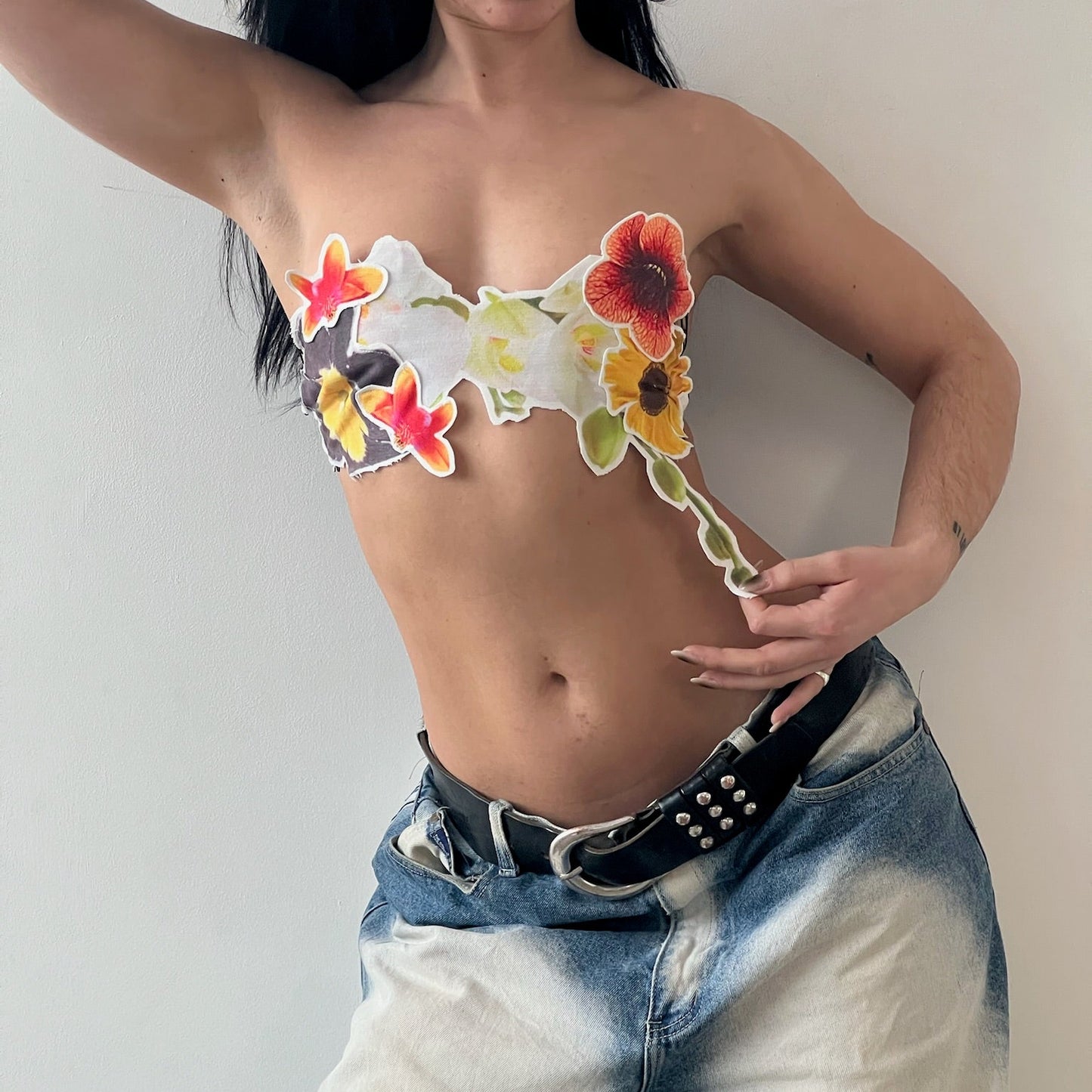 Sticker Book Flower Corset (Orange orchid)