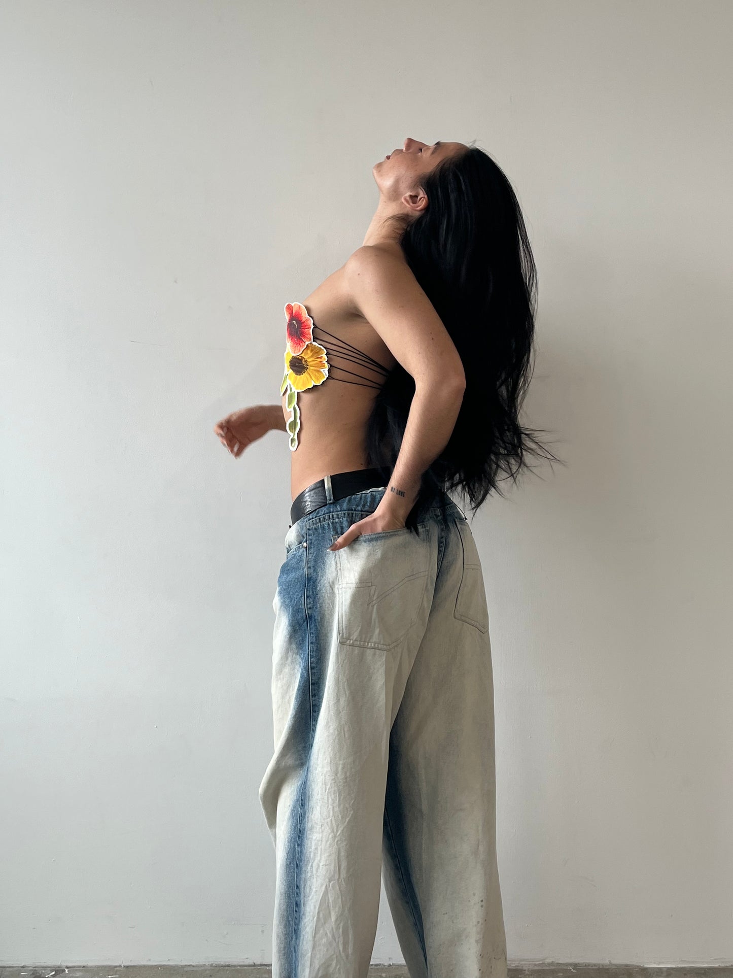Sticker Book Flower Corset (Orange orchid)