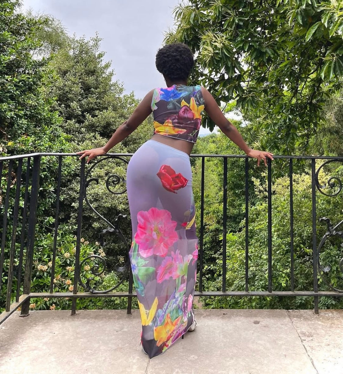 Kiara sheer maxi skirt