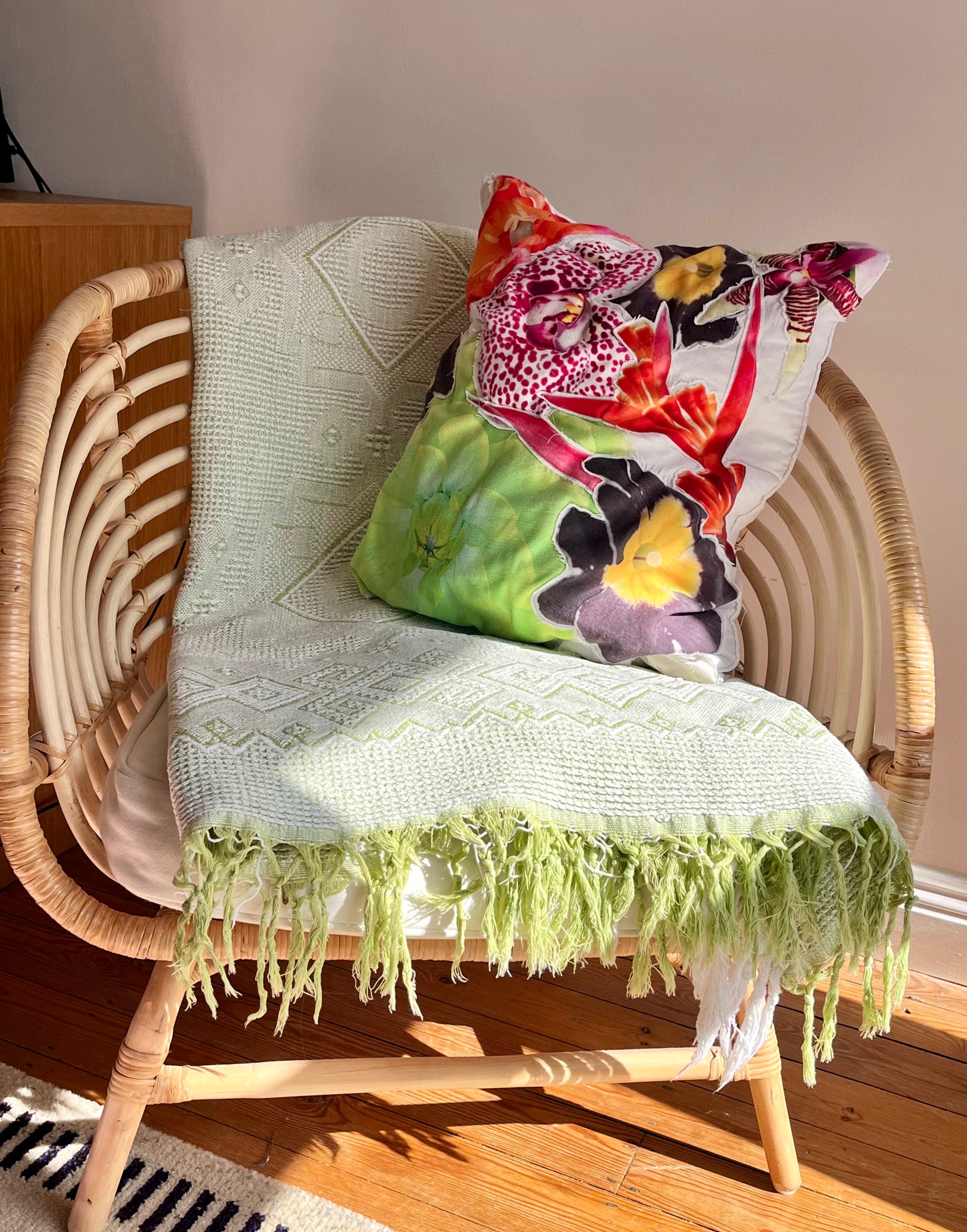 Sticker Book Cushion Cover (Orchids)