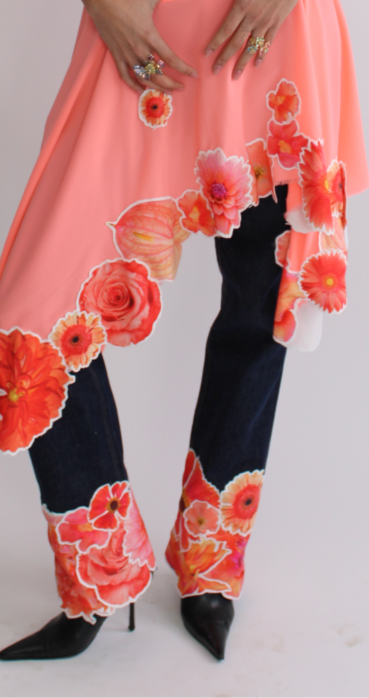 Stickerbook Jeans (Coral)