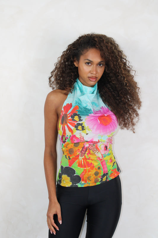 Washed out Halter neck top