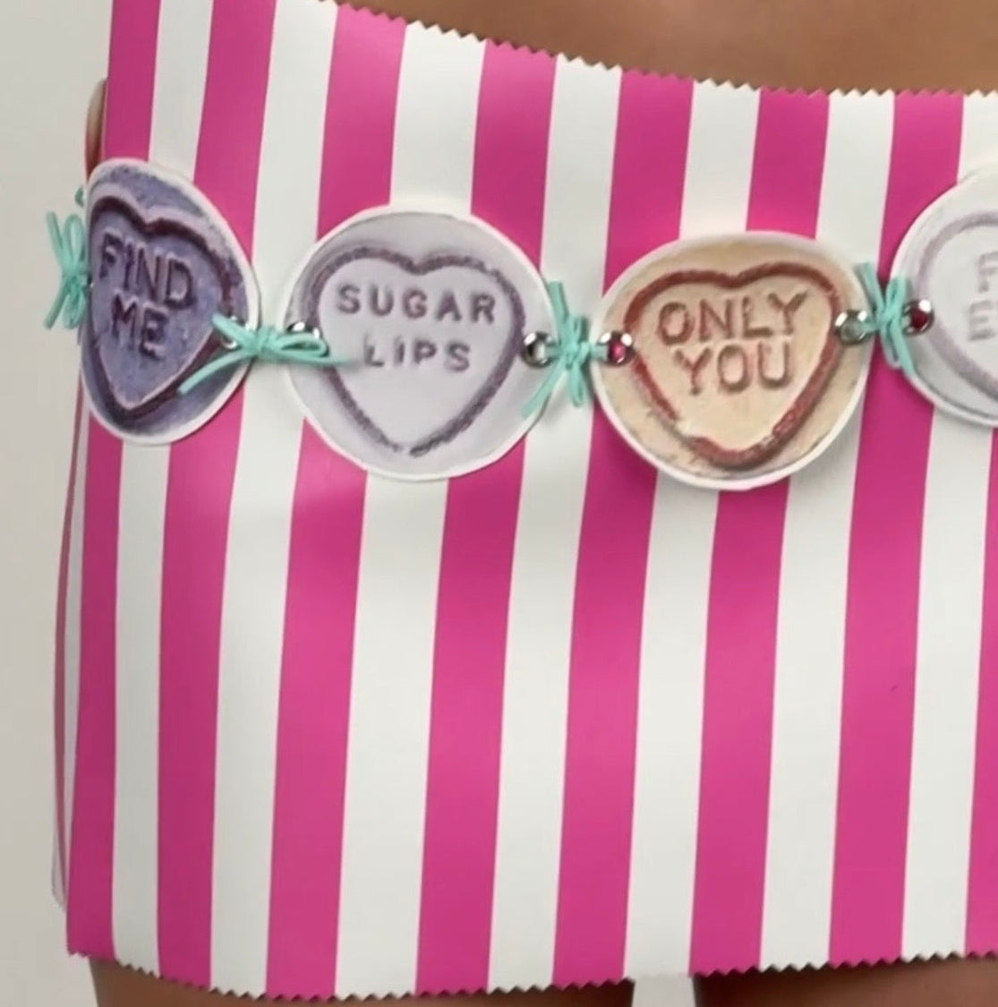 Love hearts Leather belt